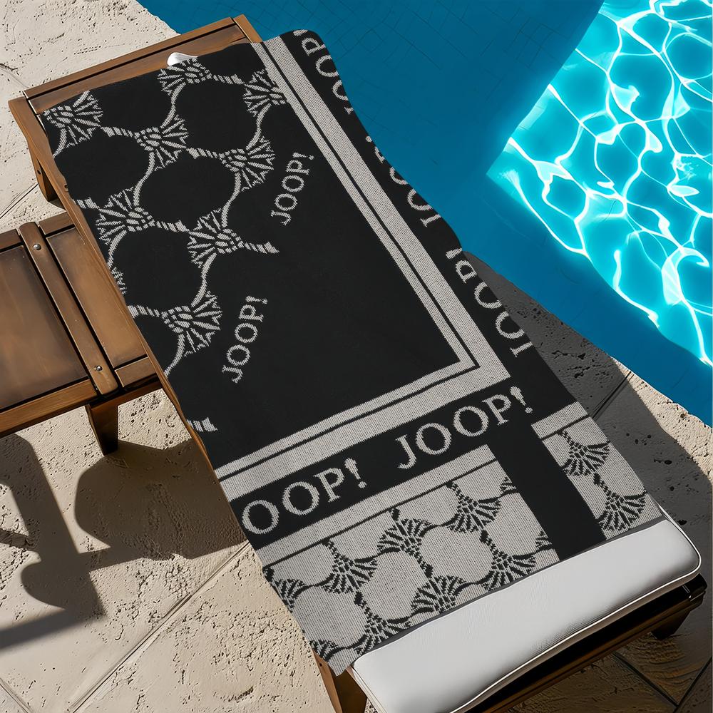 JOOP! Впитывающее пляжное полотенце, быстросохнущее микрофибровое банное полотенце, роскошное мягкое полотенце с принтом для пляжа, бассейна, путешествий, банное полотенце