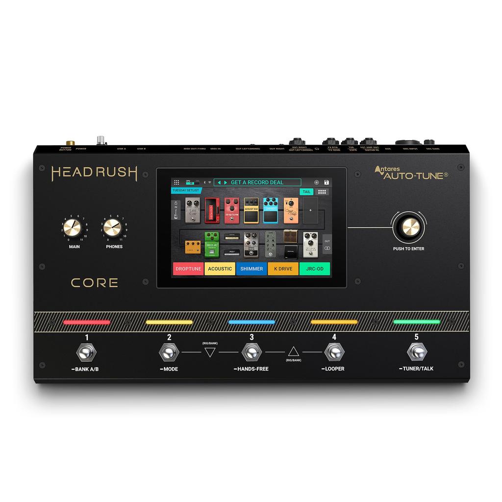 HeadRush Core Guitar Cloning Looper Antares Switcher Effects Touchscreen Bluetooth Guitar and Vocal Amp Cloner Modeling Processor Multi-Effects