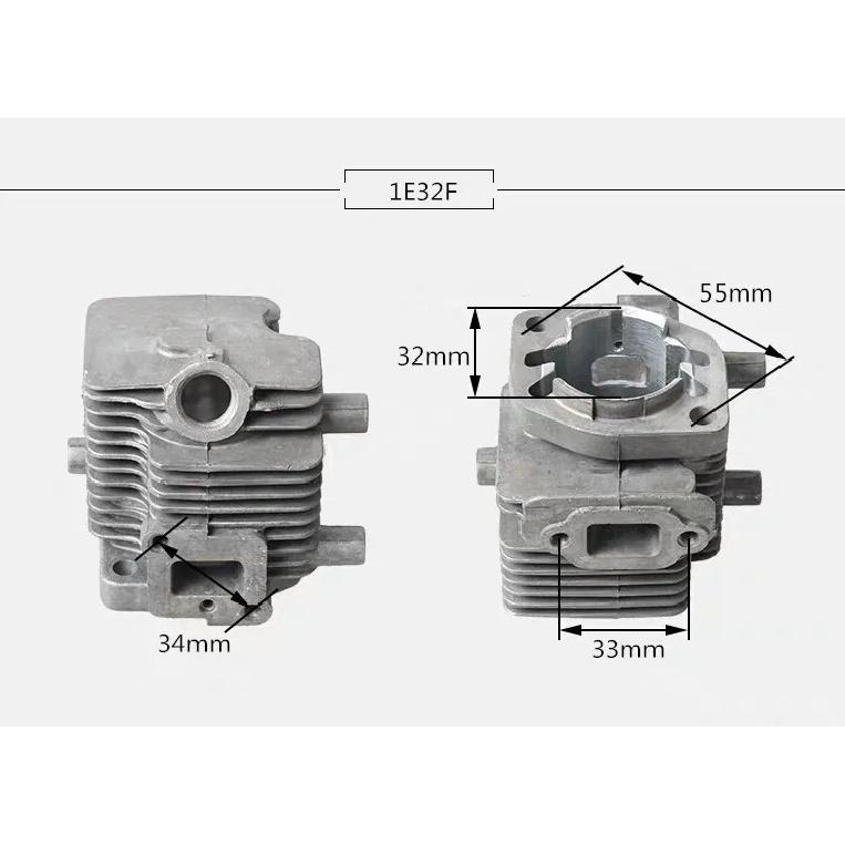 CYLINDER KIT 32MM FOR ZENOAH KASEI KS360 KS375 22.5cc ZYLINDER PISTON RING PIN CLIPS ASSEMBLY 2300 2310 HEADGE TRIMMER PARTS