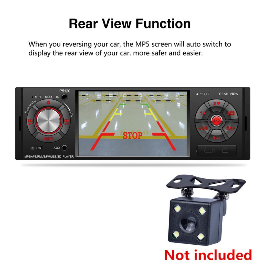 4.1" 1DIN 1080P HD Автомобильный Цифровой MP5 Стерео Аудио MP3 Плеер В Панель Приборов FM Радио Bluetooth 7 Цветов