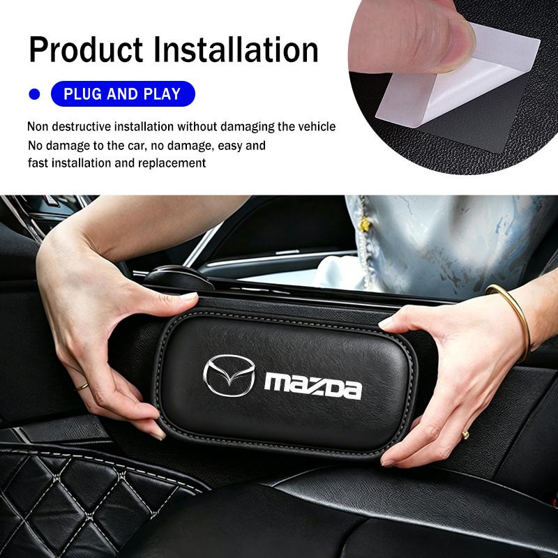 Car Elbow Rest Pad Center Console Leg Mat PU Leather Knee Cushion For Mazda CX9 MX5 RX8 Axela Demio Atenza MS GJI GH BK MP