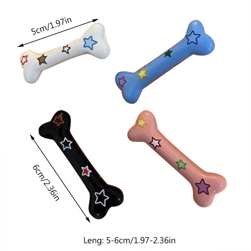 10×Женские заколки для волос с дизайном собачьей косточки, креативные и популярные, очаровательные заколки-бабочки для волос, аксессуары для укладки волос