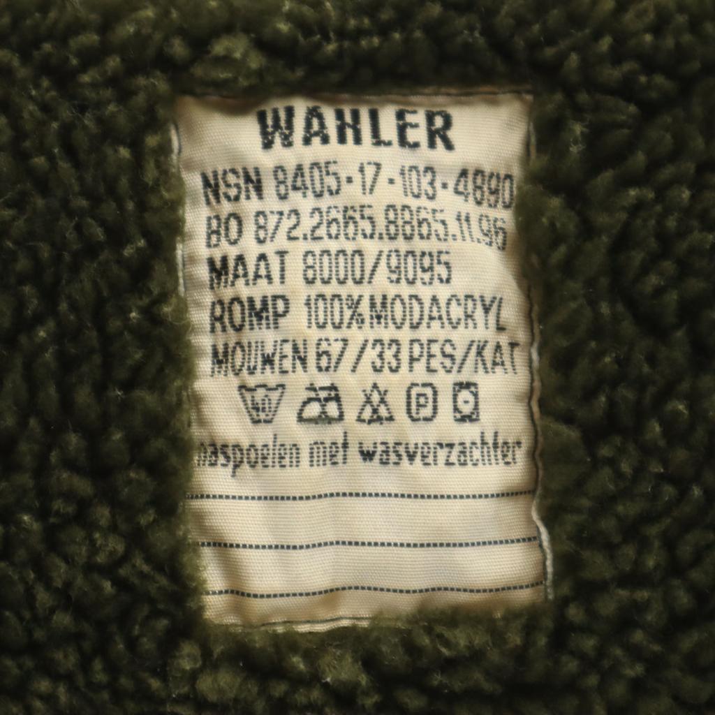 ГОЛЛАНДСКАЯ АРМИЯ 90-е WAHLER старая куртка с подкладкой Boa Оливковый военная Мужская Б/У