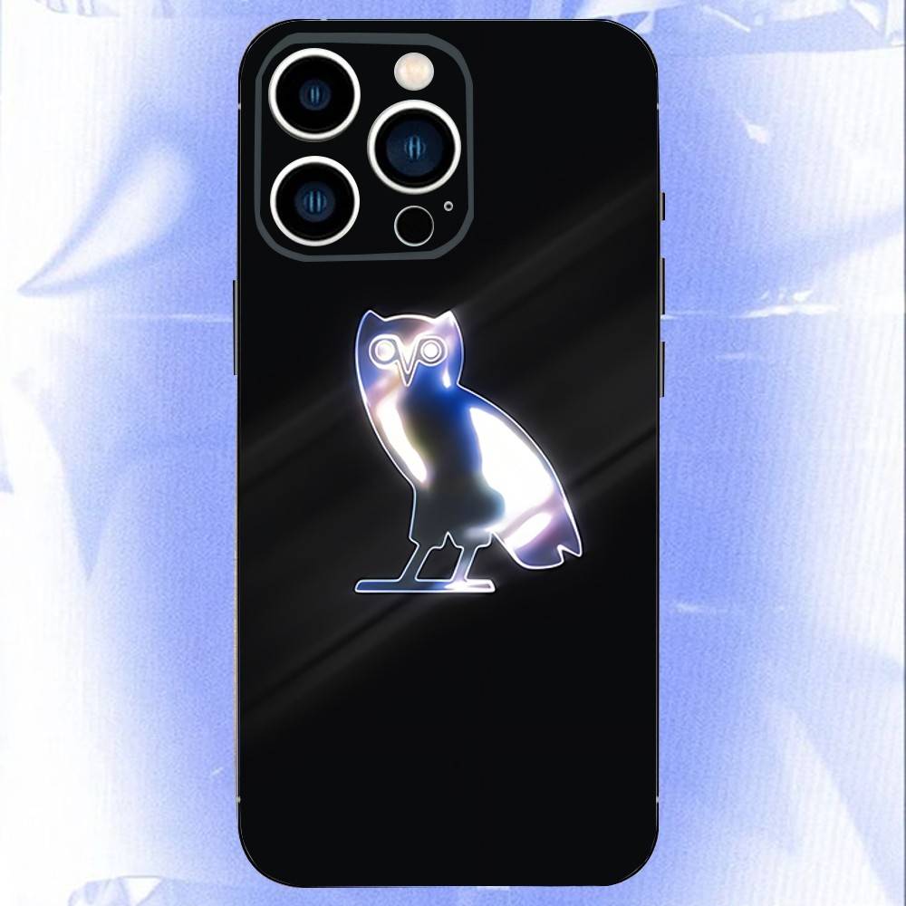 Чехол для телефона D-Drake O-OvO OWL LOGO Для iPhone 17,16,15,14,13,12,11,Pro,XS,Max,XR,Plus,E,SE4,Mini Черный Мягкий Чехол