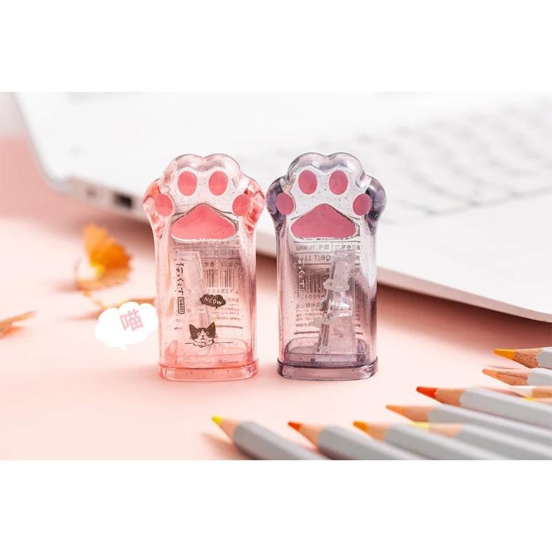 Точилка для карандашей в форме кошачьей лапки Kawaii Канцелярские товары Подарочные милые принадлежности Канцелярские товары