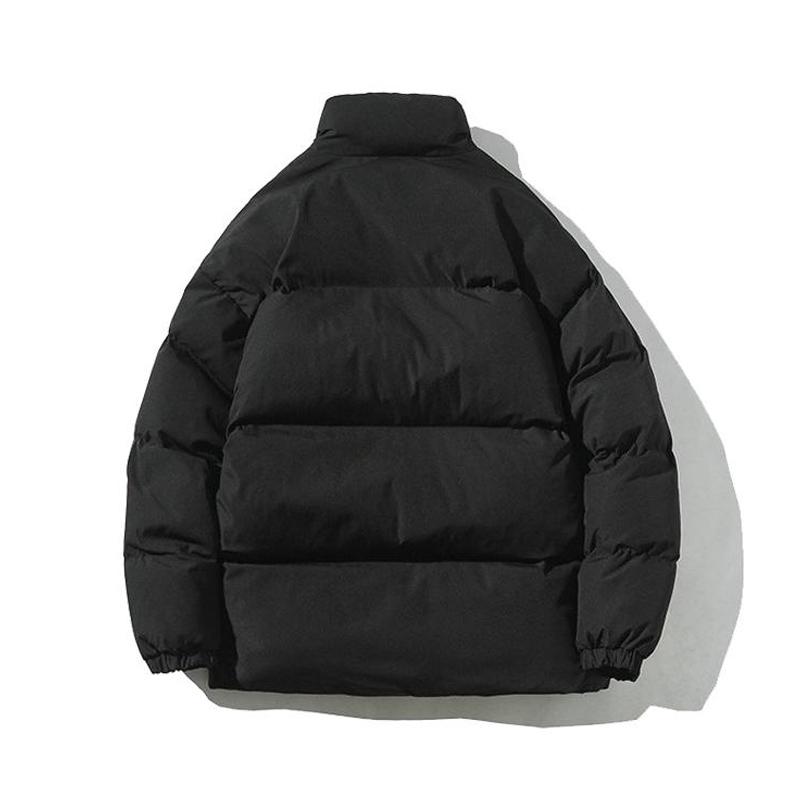 Уличная одежда, повседневные теплые мужские зимние куртки, однотонная модная мужская парка с воротником-стойкой