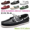 Men's Genuine Leather Driving Boat Shoes,Brand Design Flats Loafers for Men