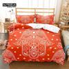 Hamsa Hand Duvet Cover Set Microfiber Golden Lucky Hand Of Fatima Bohemian Quilt Cover Black Gold Bedding Set Queen Room Decor