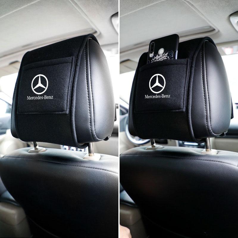 Car Seat Headrest Pillowcase Anti-Dirty Protective Cover For Mercedes Benz W203 W204 W205 W206 W212 CLK GLA B C E S Accessories HM9