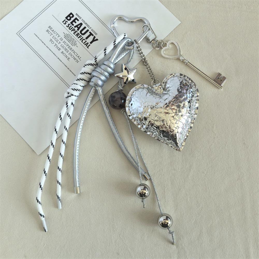 Leather Lovely Heart Key Chain Hanging Handmade Heart Keychain  Girls Couple Girlfriends