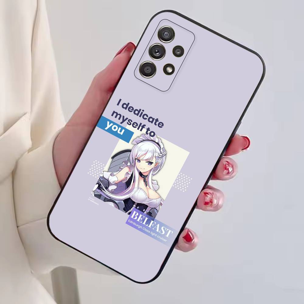 Чехол для телефона Game A-Azur Lane B-Belfast для Samsung S25, S24, S21, S22, S23, S30, Ultra, S20, Plus, Fe, Lite, Note, 10, Черный чехол