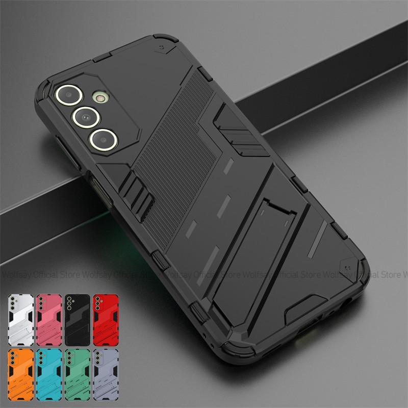 For Samsung Galaxy A15 Case Punk Armor PC Stand Holder Cases Shockproof TPU Phone Back Cover Samsung Galaxy A05 A05S A15 A25 5G