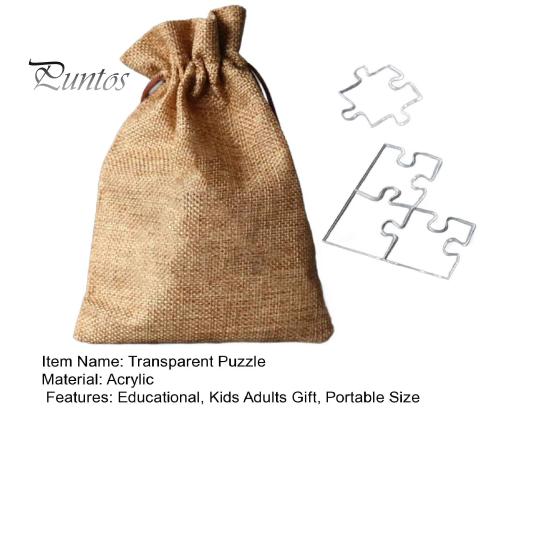 9/49/100/144Pcs/Set Impossible Challenge Transparent Puzzle Kids Teens Adults Clear Acrylic Jigsaw Puzzle Game Educational Difficult Puzzle Toy