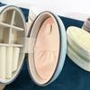Oval Shape Oval Velvet Jewelry Box Portable Ring Earring Necklace Box  Gift for Women