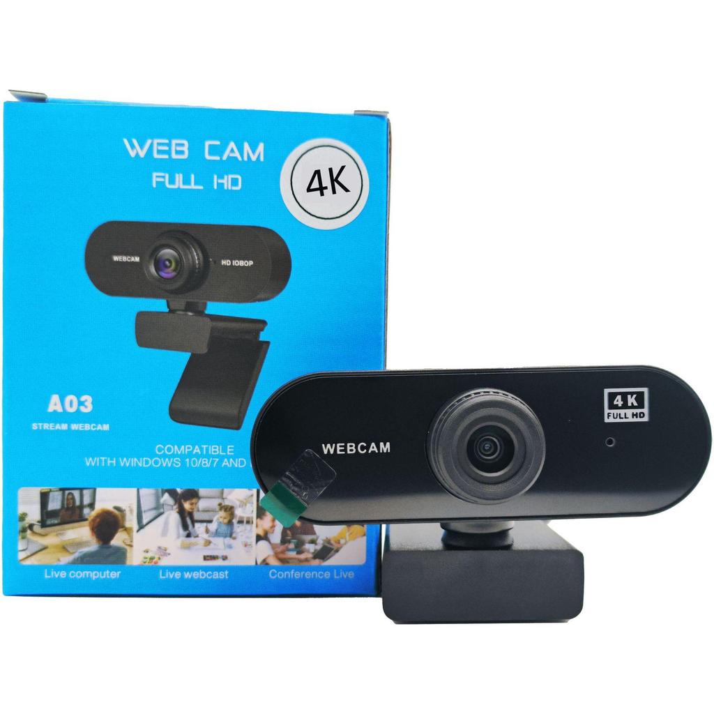HD 1080P 4K USB Webcam for Desktop & Laptop - Ideal for Online Classes & Streaming