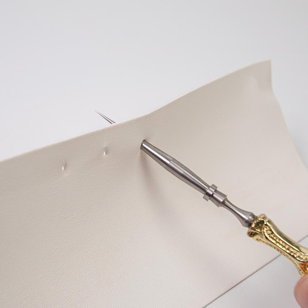 Винтажный инструмент шило для шитья с металлической ручкой, эргономичная рукоятка, инструмент шило для кожи для проекта по изготовлению изделий из кожи и ткани