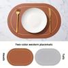 1/4/6pcs,PU Placemats,Dining Table Waterproof Non-Slip Table Mat,Heat Insulation Leather Place Mats Set,Nordic Style Cup Mat