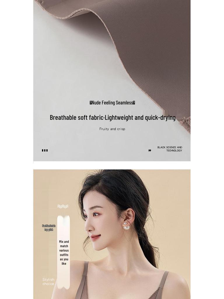 Seamless Anti-Sag Small Bust Lift Wireless Support Bra