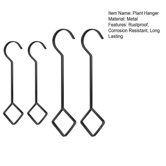 4Pcs Heavy-Duty S Hooks Plant Hangers Strong Load-bearing Rust Resistant Multipurpose Flowerpot Holder Hanging Tools