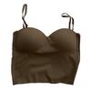 Yousheng Ice Silk Sling Vest with Chest Pad Adjustable Straps Beautiful Back Camisole Top Elastic Fabric Bottoming Tops