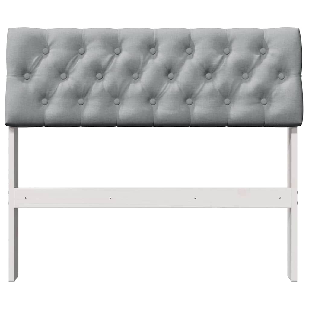 Upholstered Headboard Light Grey 90 cm Solid Pine Wood