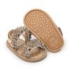 Summer Baby Girls Sandals Toddler Newborn Baby Girl Cotton Shoes Soft Sole Flat Infant Anti-Slip First Walkers