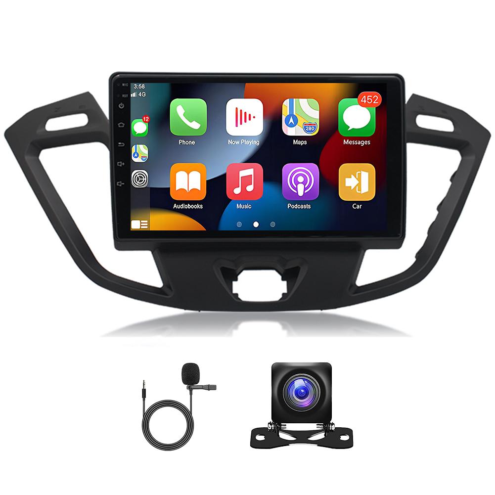 Android 13 Car Navigation 9 Inch Built-in Carplay+Android auto/4+64G+AHD Camera+microphone Applicable To 13-18 Models Ford Transit/Touareg
