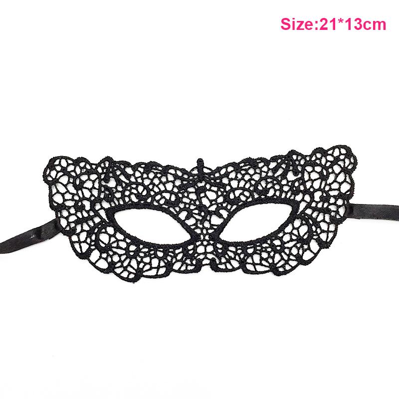Halloween Black Queen Lace Mask No Fixed Shape Embroidery Appliques Party Costume Carnival Mask Woman Masquerade Mask