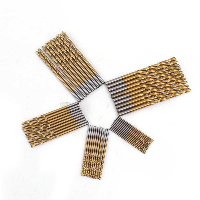 50 шт./компл. спиральных сверл, пила HSS, сверло из высокой стали с титановым покрытием, дерево и металл