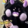 40СМ Плюшевые куклы Демонический кот Каваи Мультяшные игрушки Набитые мягкие животные Подушка Домашний декор Подарок на День Рождения Свадебную вечеринку Ребенку
