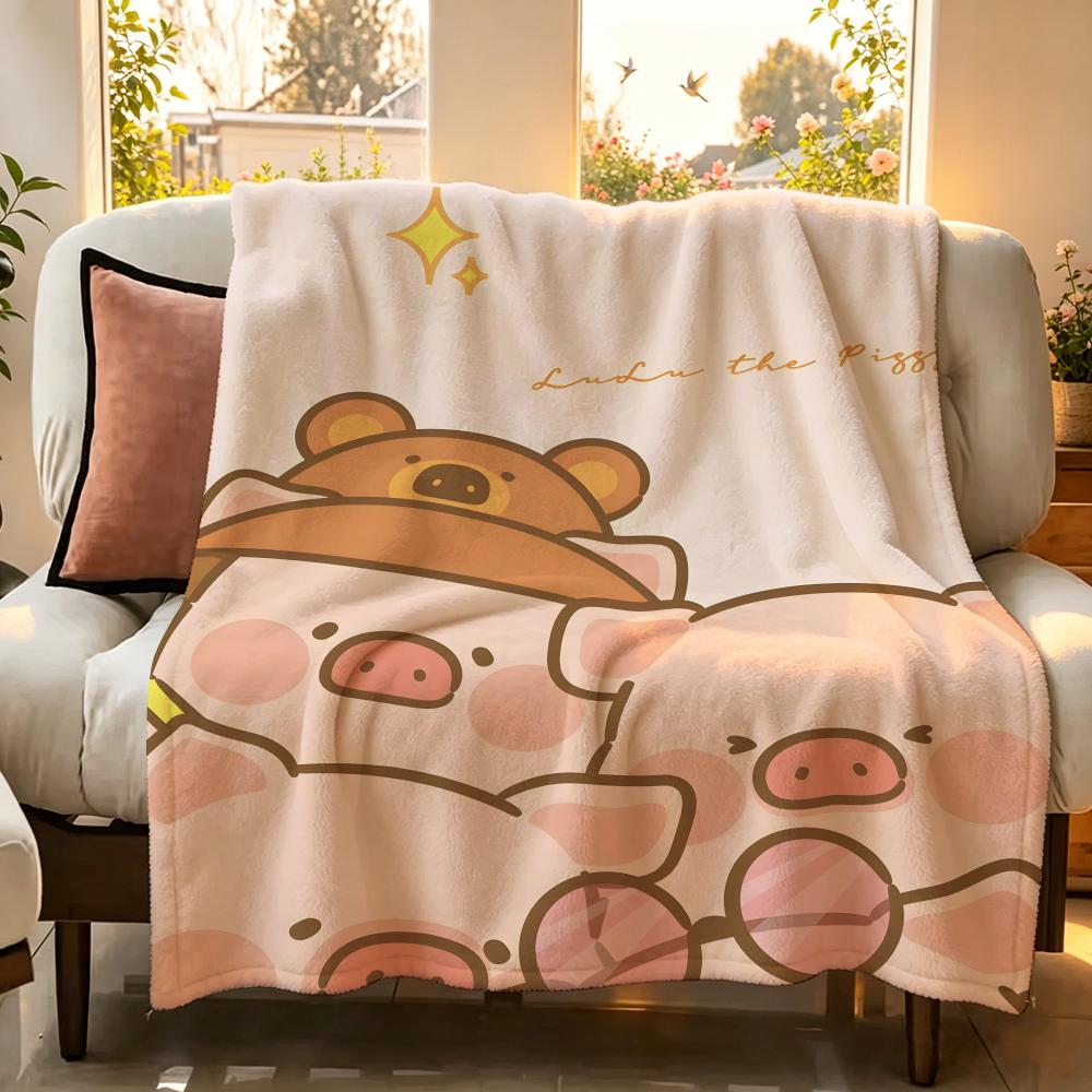 ip L LuLu Throw Flannel Throw Blanket Suitable for Sofa Living Room Bedroom