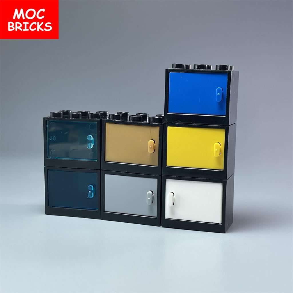Коробка-шкафчик для кубиков MOC Контейнер 2x3x2 Шкафы Собираемые Частицы 4532 4533 Городской Дом Строительные Кирпичики Детали
