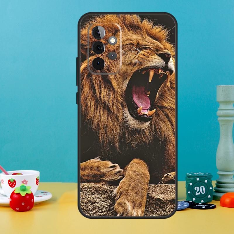 Чехол "Рычащий Лев" для Samsung Galaxy A35 A26 A16 A05 A55 A15 A32 A12 A22 A52 A54 A34 A14 A56 A36 A13 A53