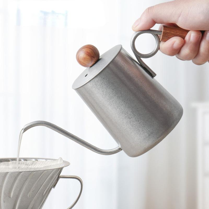 Swan Neck Kettle Coffee Cafe Accessories Coffeeware Teaware Stainless Steel Jug Barista Tools Teapot Coffee Goose Beak Gooseneck