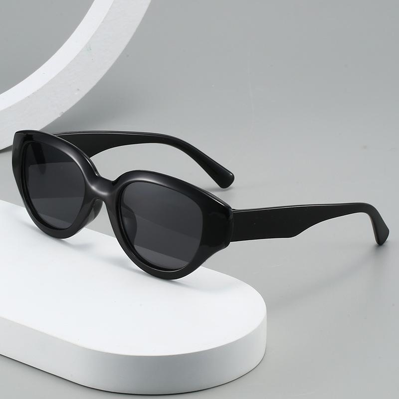 New small frame vintage cat-eye glasses for women, personalized sunglasses for women, INS sunshade thick-frame sunglasses for women