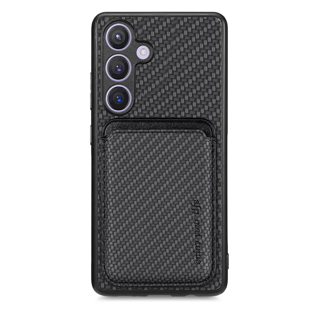 Чехол для Samsung Galaxy S25+ Магнитный Съемный Держатель для Карт Задняя Крышка Телефона