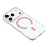 For iPhone 17 Pro Max Magnetic Case Clear PC Phone Back Cover with Metal Buttons