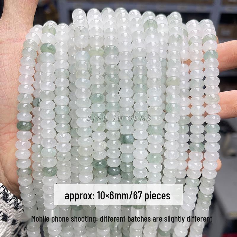 8/10мм Натуральный Тяньшаньский Нефрит Старой Формы Бусины - Ледяной Нефрит Камень Яблочные Бусины для DIY Ювелирных Изделий