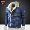 Men Winter Fashion Cowboy Jacket Trendy Warm Fur Liner Denim Thick Jacket Top Coat Mens Jean Jackets Outwear Male Plus Brand Men Clothing