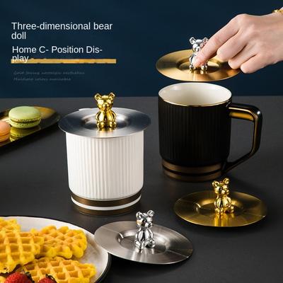 Утолщенная кружка, стеклянная крышка, герметичное уплотнение, крышка на присоске, кружка, керамическая чашка, стеклянная чашка