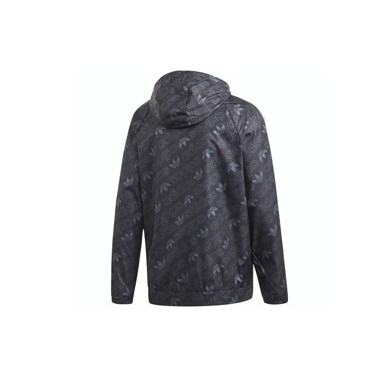 adidas originals Mono Windbreak Logo Hooded Jacket Men Black Men's ED7047