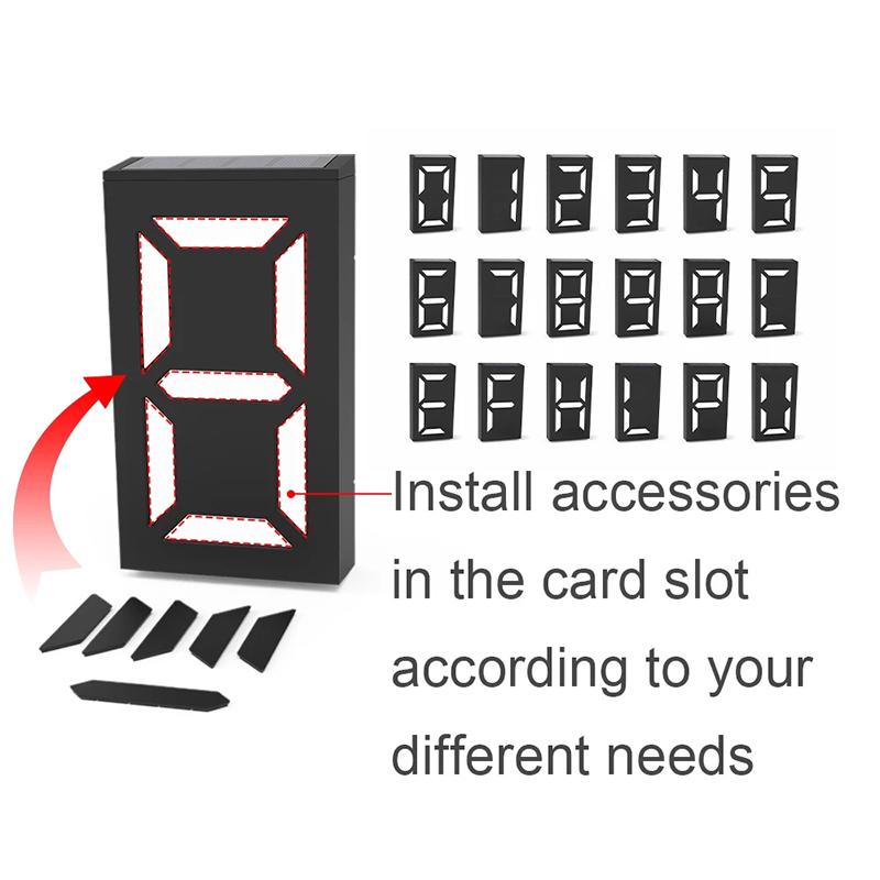 Солнечные светодиодные фонари, уличные цветные лампы для преобразования дома, сделай сам, лампа с цифровым номером двери RGB, энергосберегающая настенная лампа для виллы и отеля