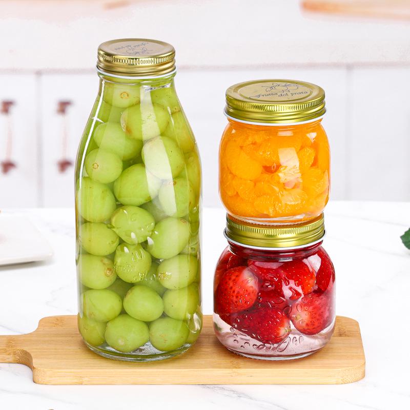 Стеклянная банка Мейсона без свинца с крышкой для хранения продуктов и консервирования