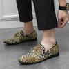 Leopard Print Mens Loafers Handmade Men Casual Walking Shoes 2024 Hot Sale Men Wedding Dress Shoes Classic Male Flats