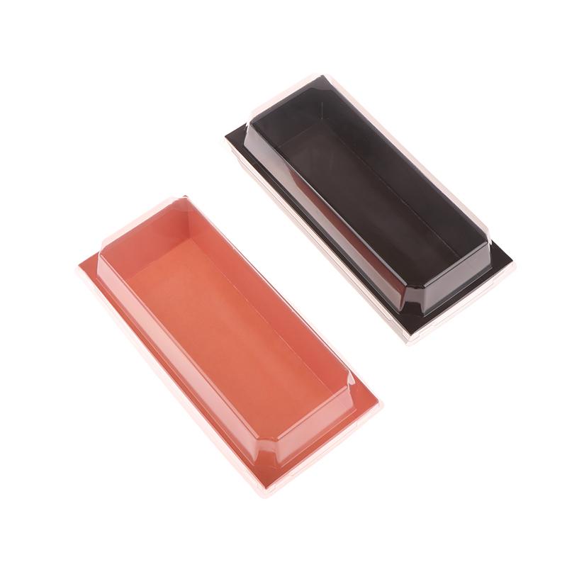 10 шт. черно-розовая упаковочная коробка для фруктов с прозрачными крышками, коробка для суши, одноразовая коробка для еды на вынос, коробки для упаковки торта, хлеба на вынос