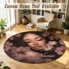 Round Rug Custom NameAriana Grande Pattern Non Slip Carpet Home Floor Decor