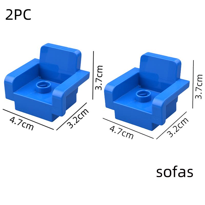 Большие Строительные Блоки Дом Аксессуары Части Крыша Окно Стена Строительство Собирать Кирпичи Образовательные Игрушки Для Детей Подарок