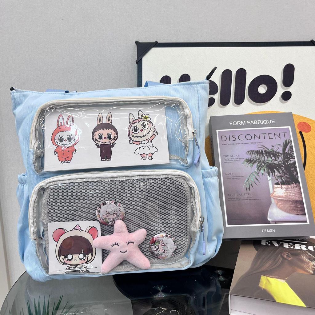 Вместительная сумка ита с несколькими карманами и милыми пуговицами для учеников средней и старшей школы