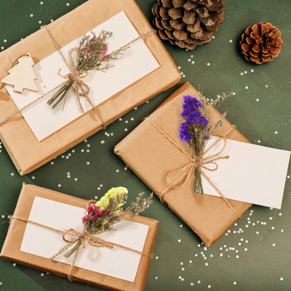 30 шт. Мини-букеты из цветов незабудки Фиолетовый Натуральный букет из сухоцветов Сухой цветок и листья Сушеная лаванда Тиснение цветов