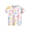 Детская модная повседневная футболка с коротким рукавом и принтом в виде Пасхи и круглым вырезом